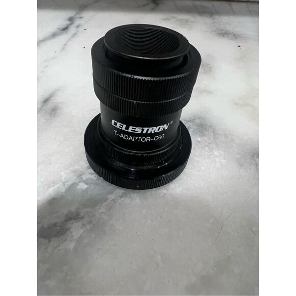 Celestron C90 Telescope 1000mm f/11 w/ Eyepieces Finder Scope Barlow T-Adapter - Picture 2 of 12
